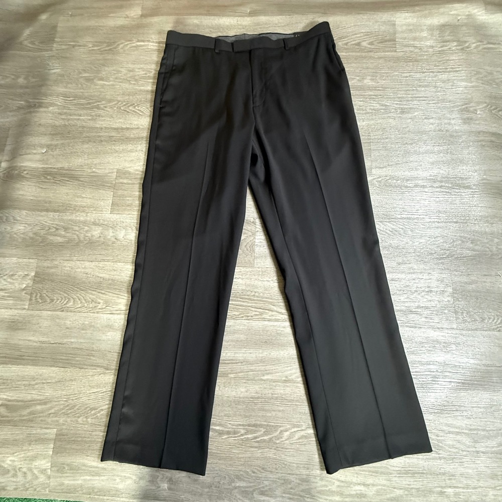AXIST Silkworks Mens Straight Fit Dress Pants Black 36x32 A1BF4075KO NWT
